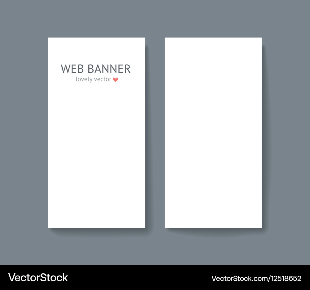 Template set of vertical web vector image