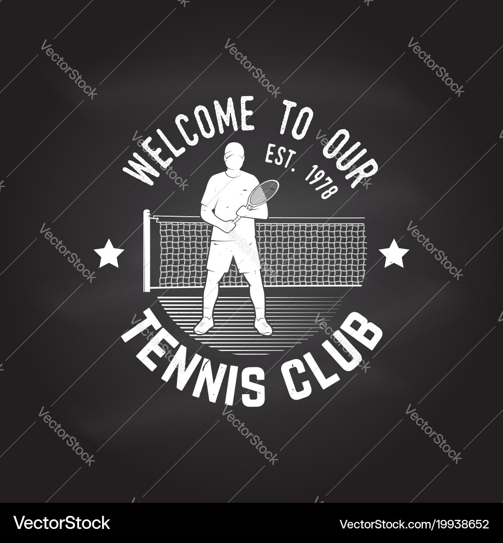 Tennis club Vector Image
