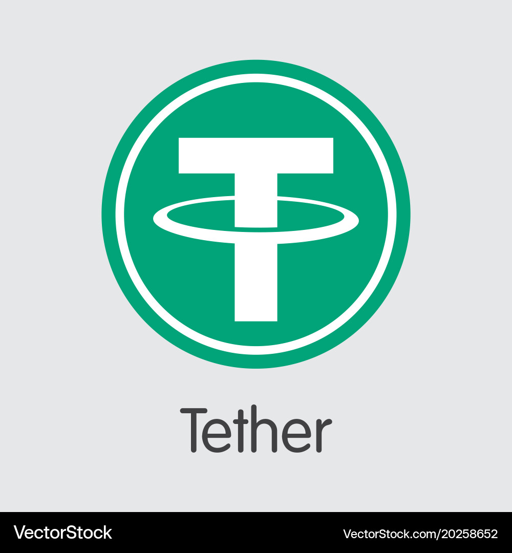 Tether USDT Digital Currency – Royalty-Free Vector | VectorStock