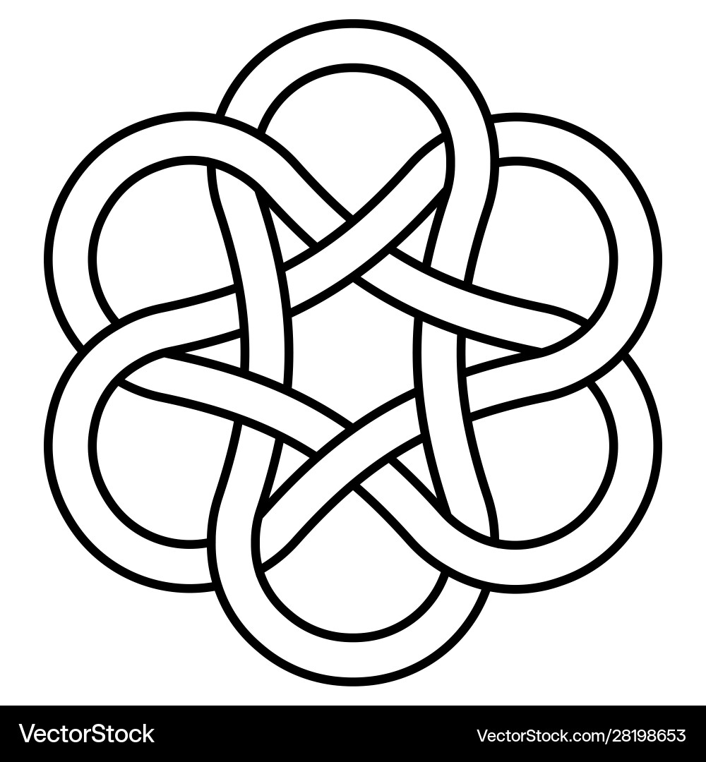 Ancient infinity knot pattern sign is a symbol vector image