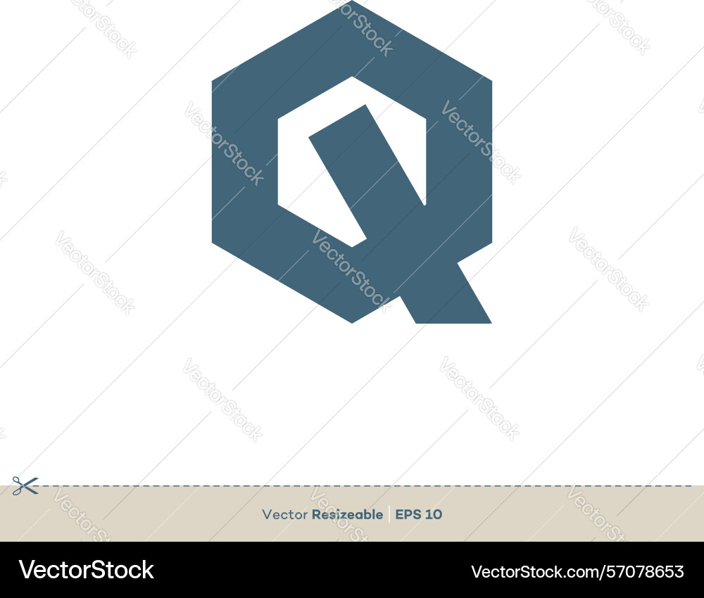 Letter q logo template design eps 10 Vector Image