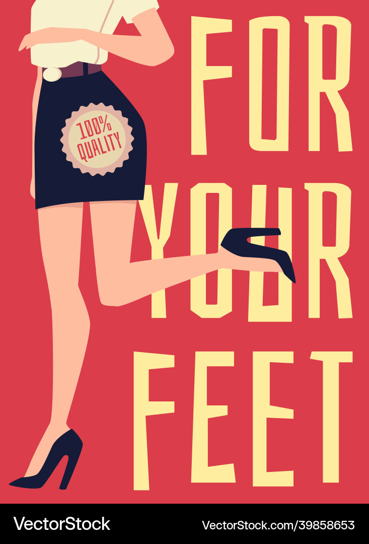 Schuhgeschäft Poster mit Frauen tragen Schuhgeschäft Poster mit Frauen tragen vektorbild