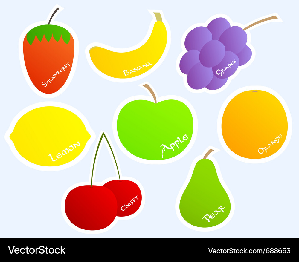 Set of fruits Vector Image