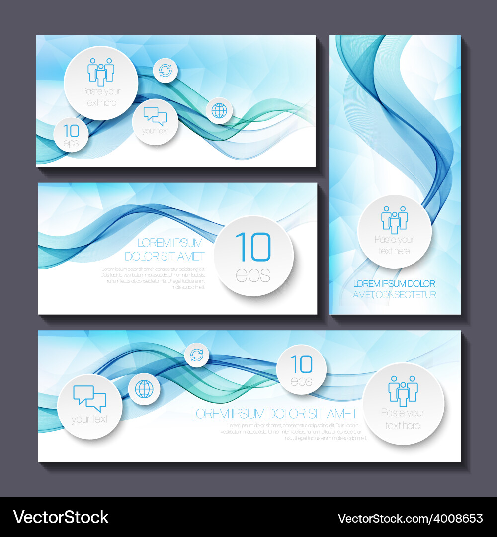 Set of templates for print or web design vector image