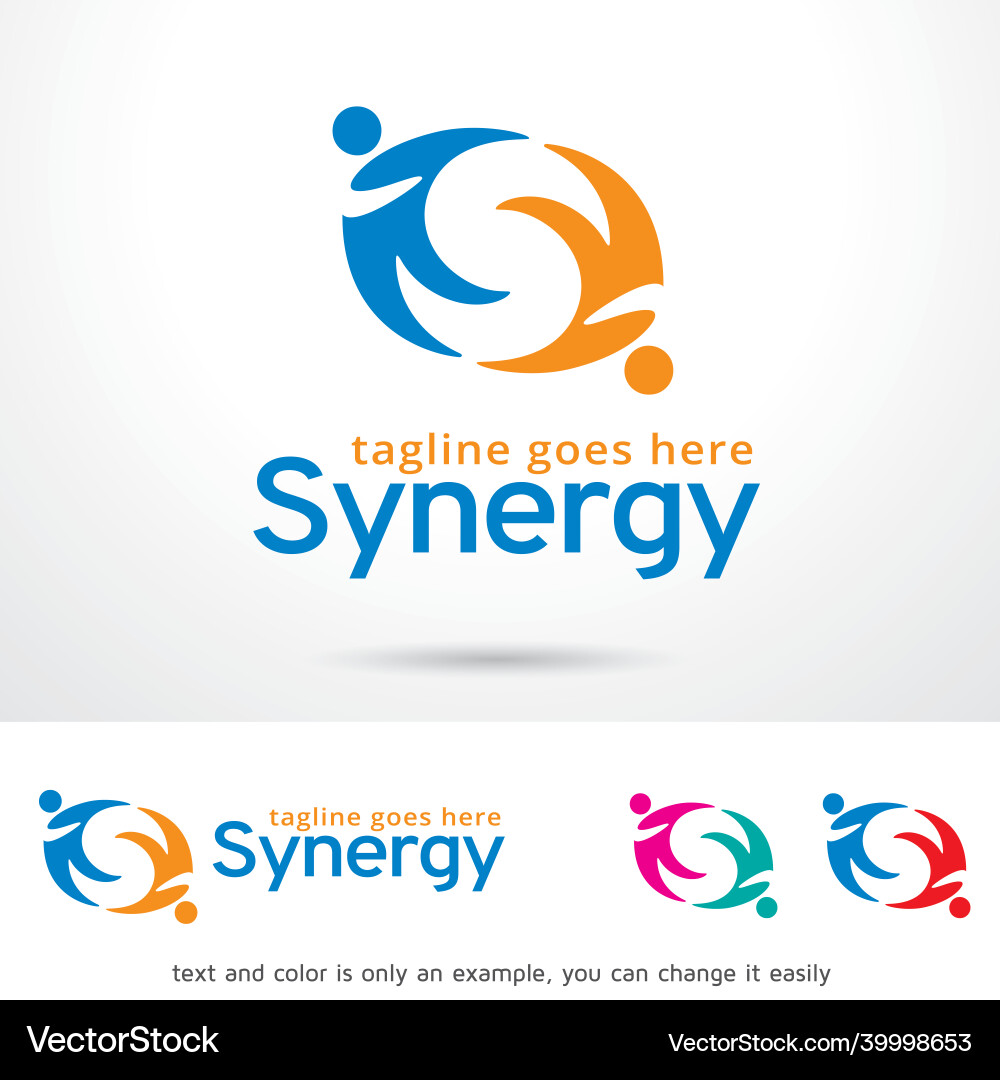 Synergy People Logo Template Vector Image