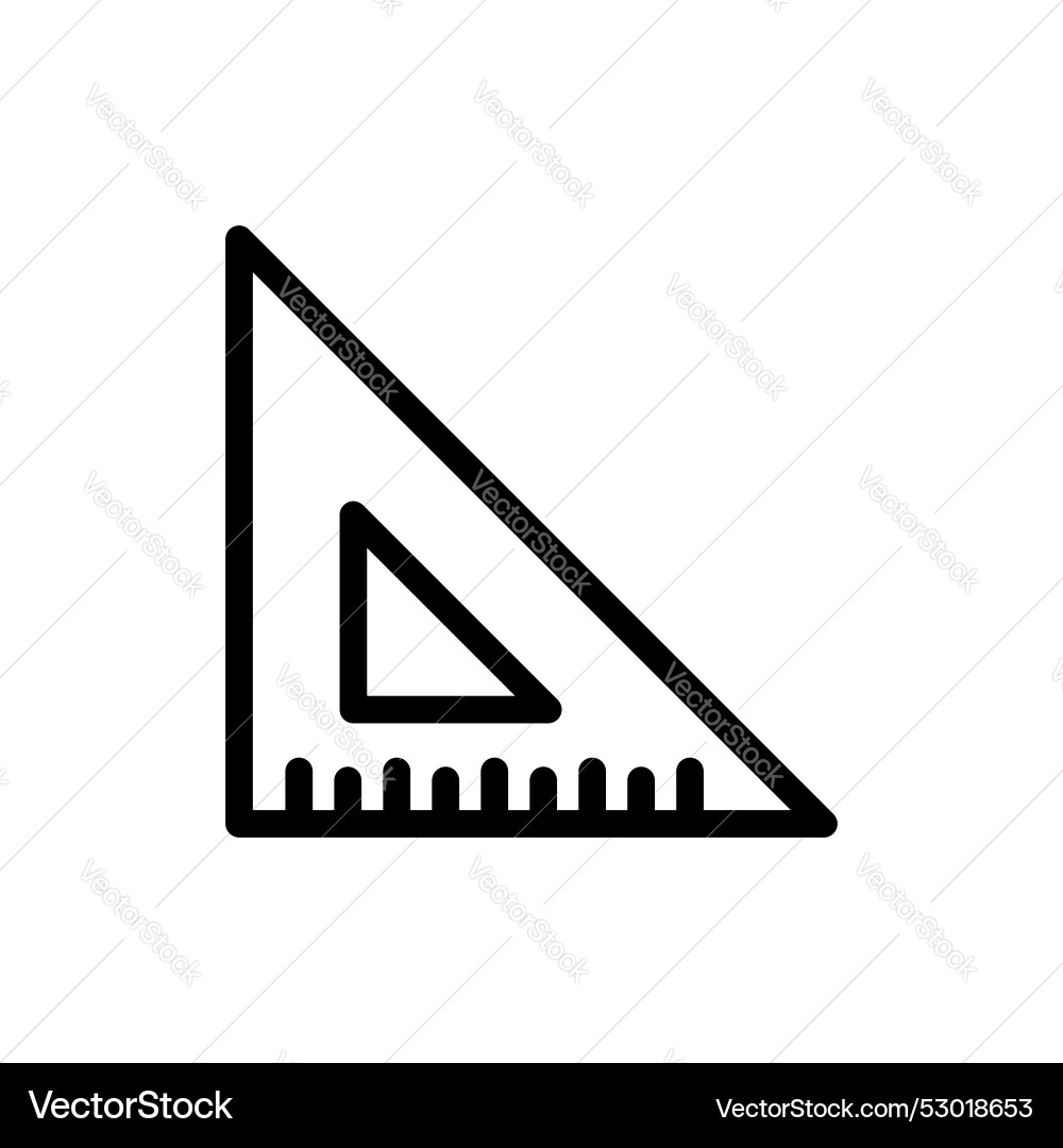 Triangle ruler icon set architect measure Triangle ruler icon set architect measure vector image