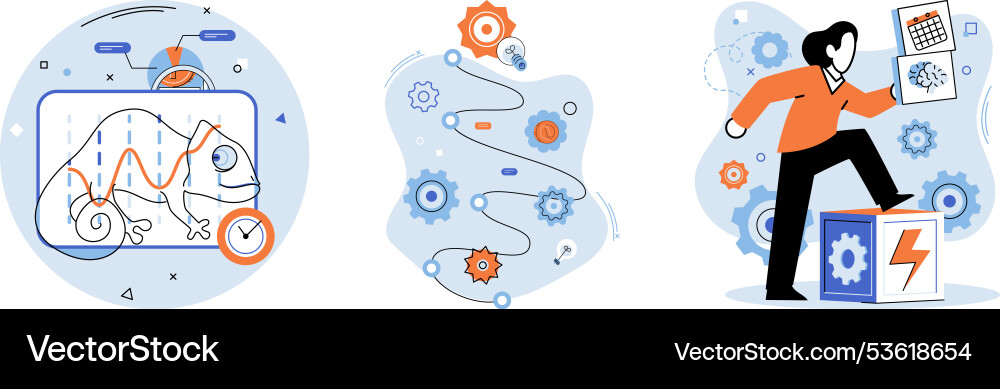 Developing soft skills flexibility problem vector image