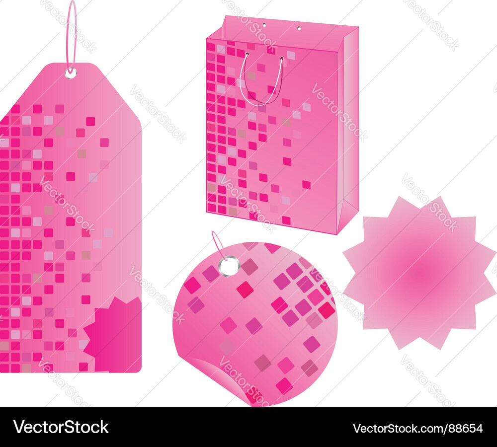 Shopping object set Vector Image