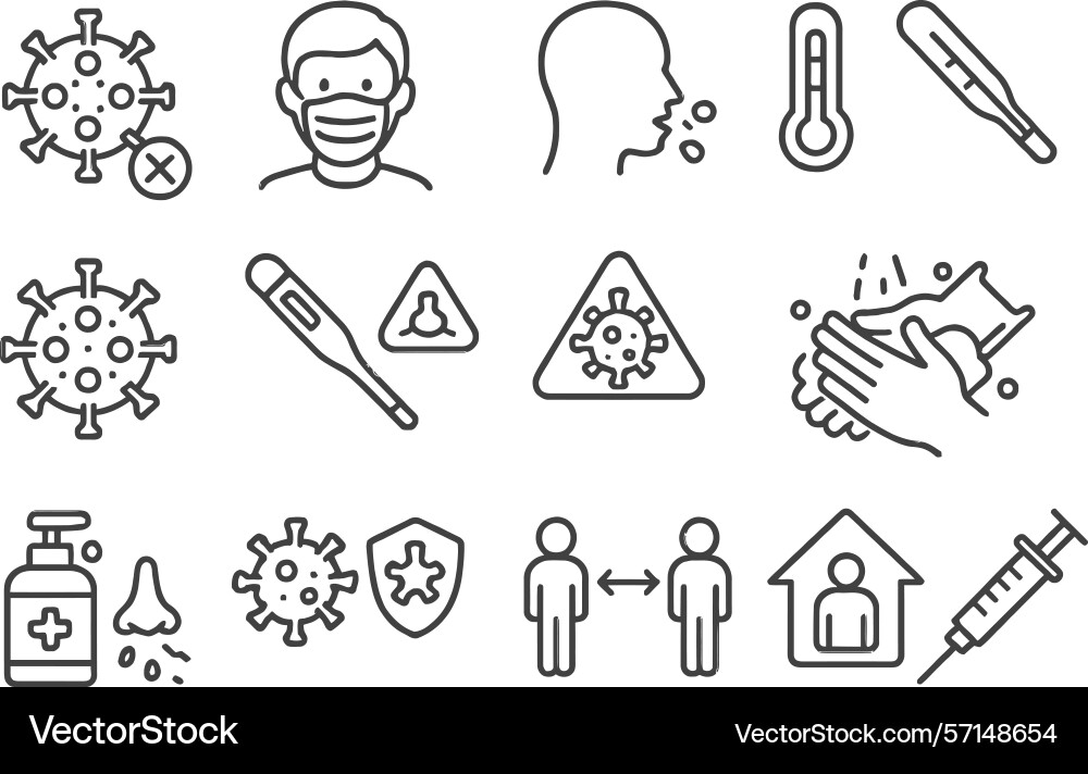 Showing various line icons Showing various line icons vector image
