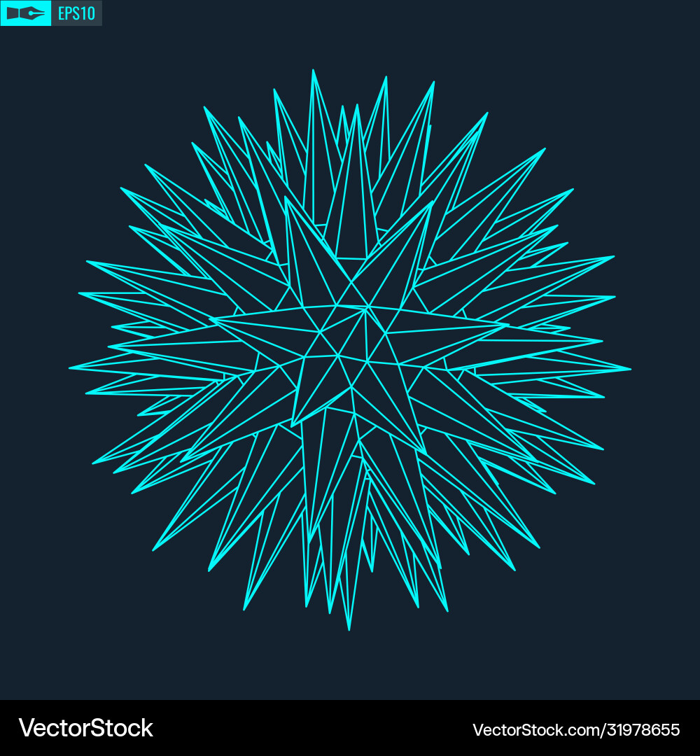 Abstract wireframe sphere with noise Abstract wireframe sphere with noise vector image