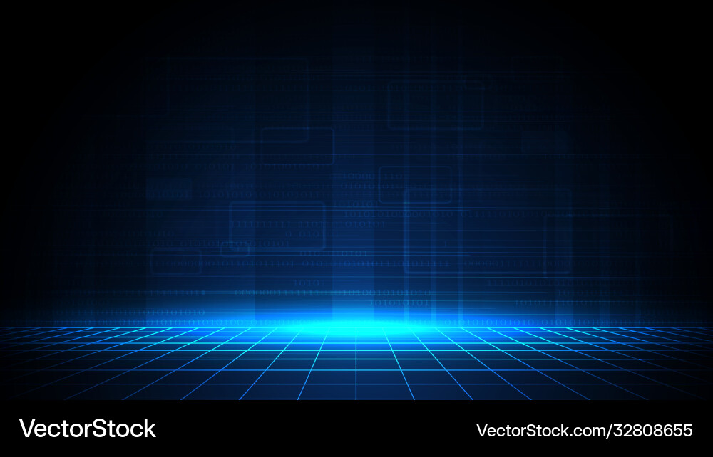 Futuristic Circuit Grid Background vector image