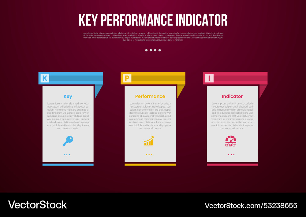 Kpi or key performance indicator infographic Kpi or key performance indicator infographic vector image