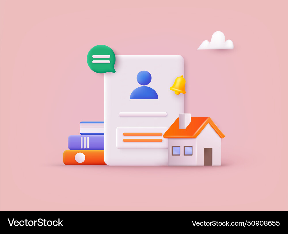 Open pages with account landing page template Open pages with account landing page template vector image
