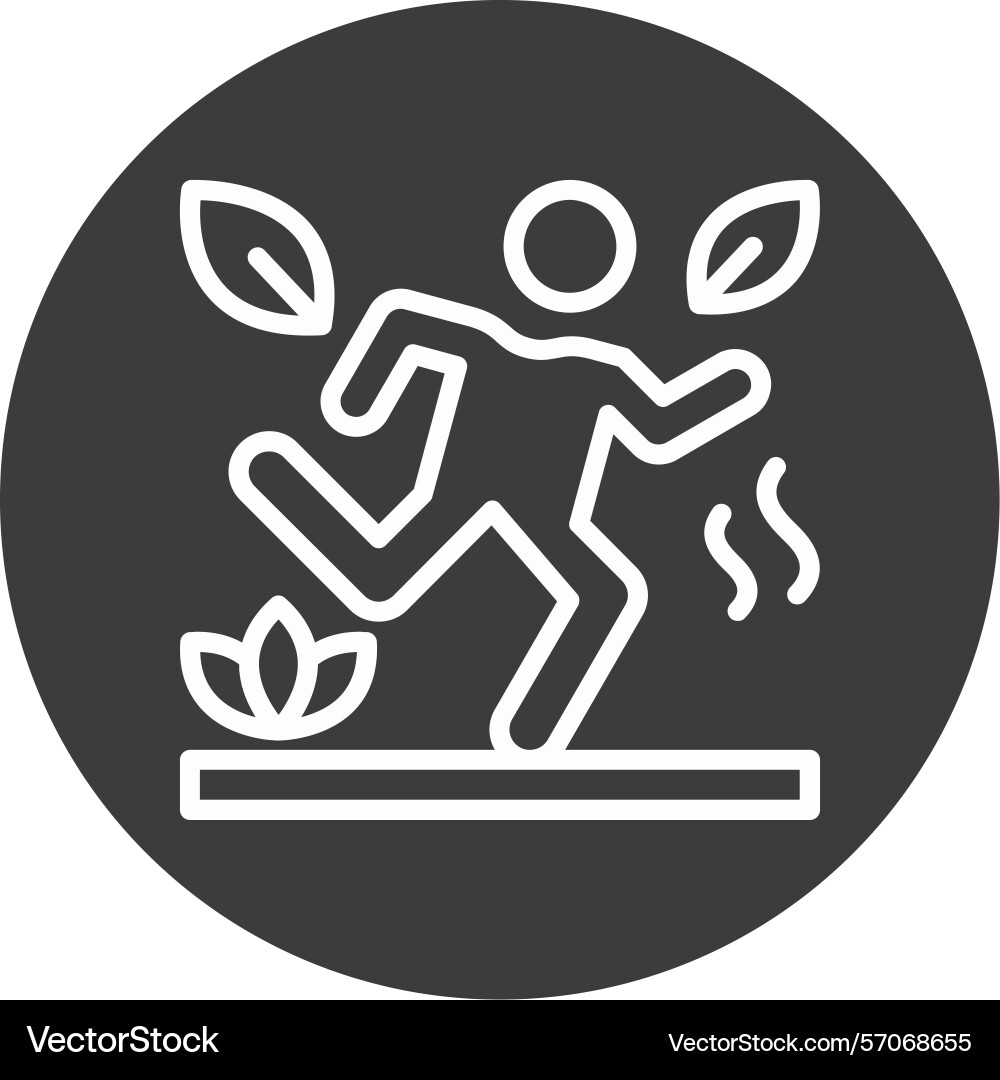 Running line circle style icon design Vector Image