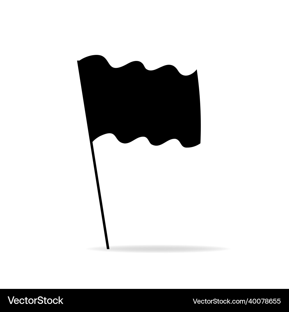 Silhouette icon black flags for decoration vector image