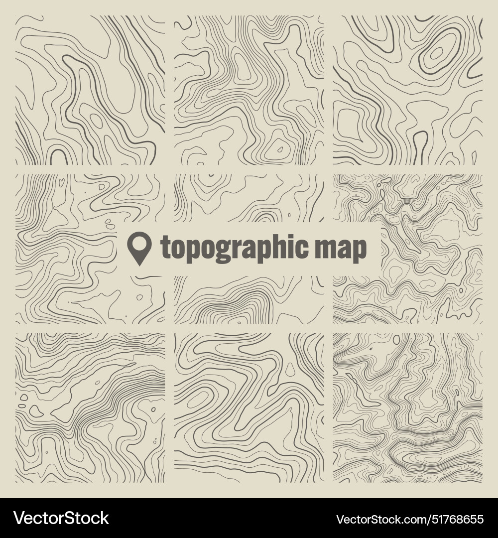 Topographische Karte mit Konturlinien geografisch Topographische Karte mit Konturlinien geografisch vektorbild