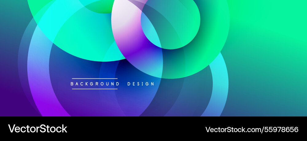 Background design with overlapping circular Vector Image