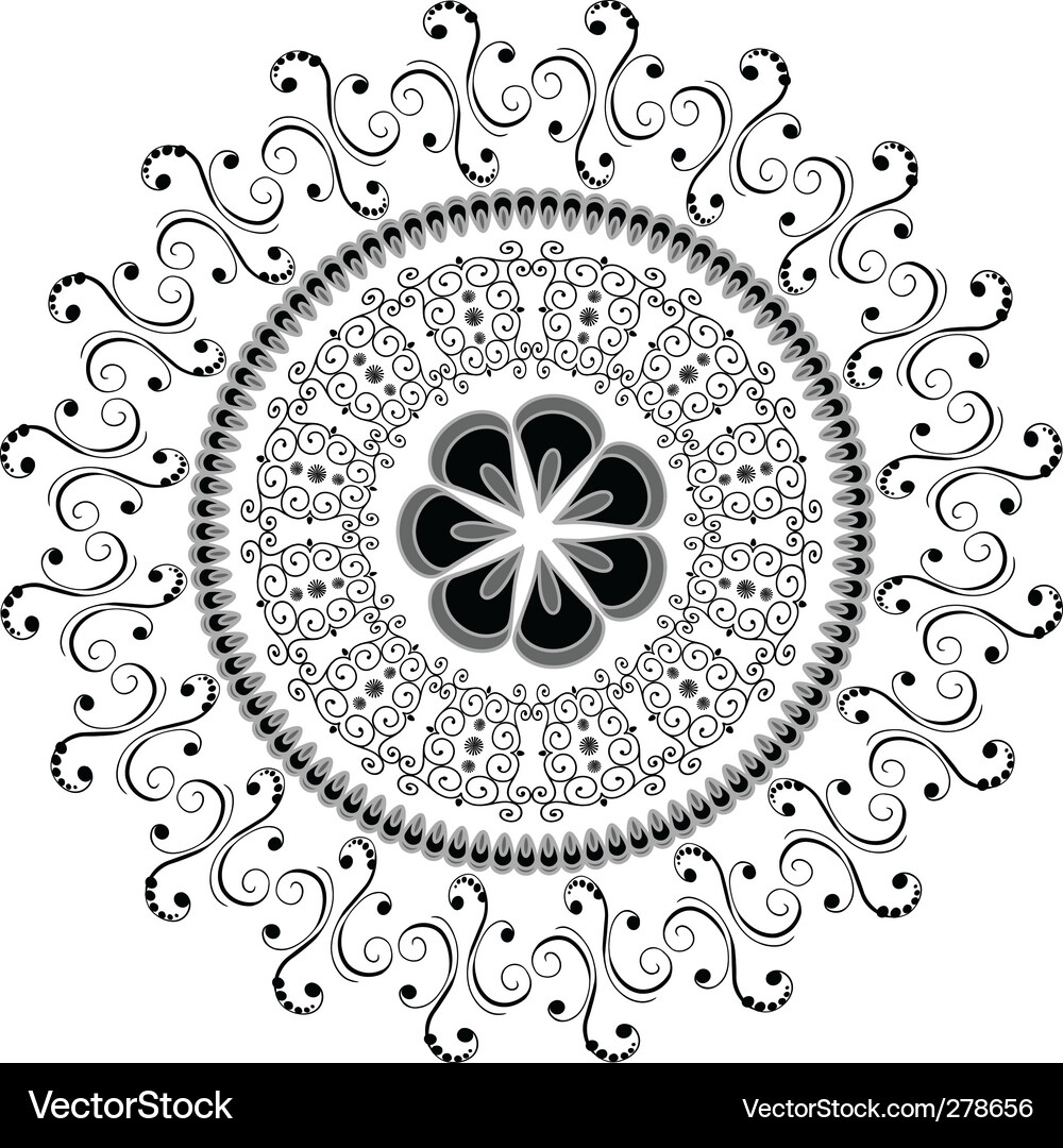Intricate Swirl Pattern Vector Image