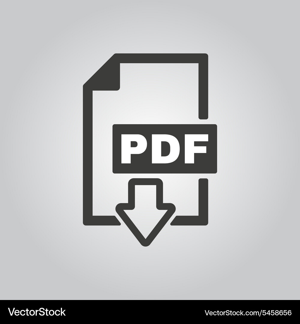 Pdf icon file format symbol flat Vector Image