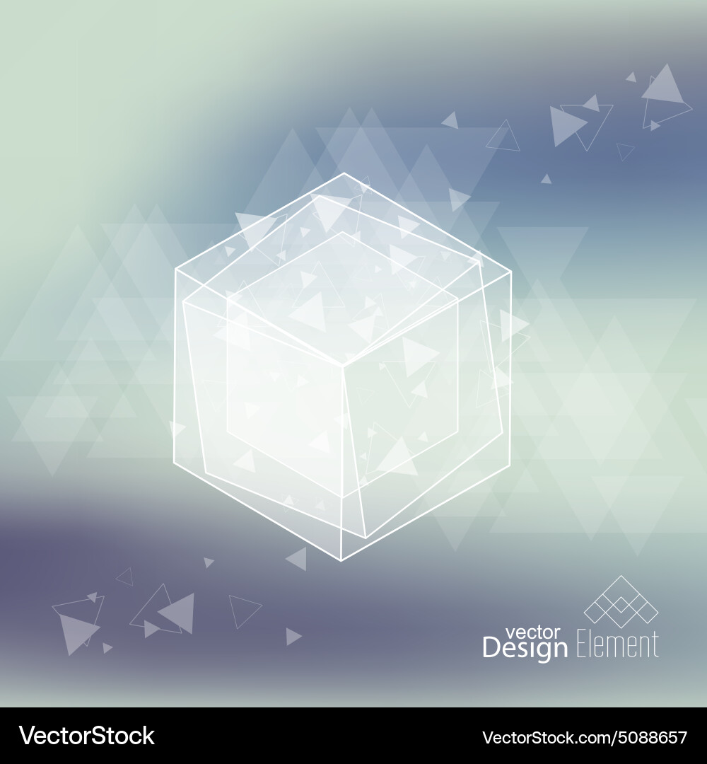 Abstract Geometric Cube Background vector image
