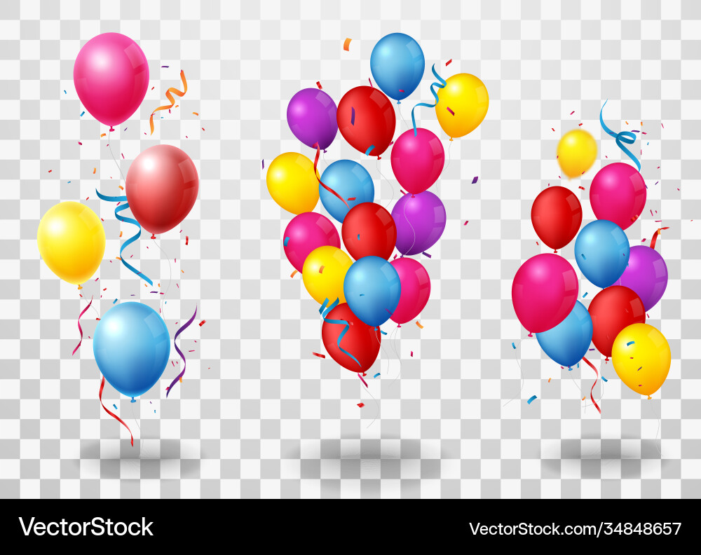 Bunte Geburtstagsfeier Banner mit Ballons Bunte Geburtstagsfeier Banner mit Ballons vektorbild
