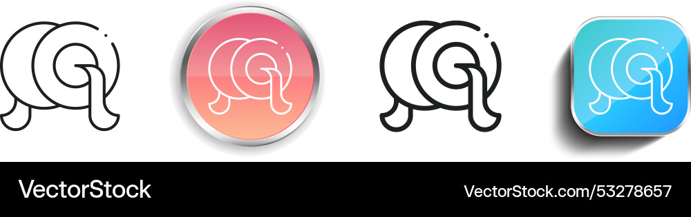 Cymbals icon thin linear regular and button style vector image