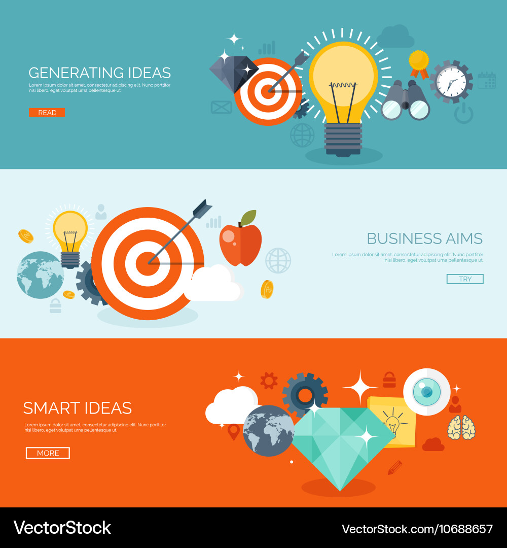 Flat backgrounds set new Vector Image