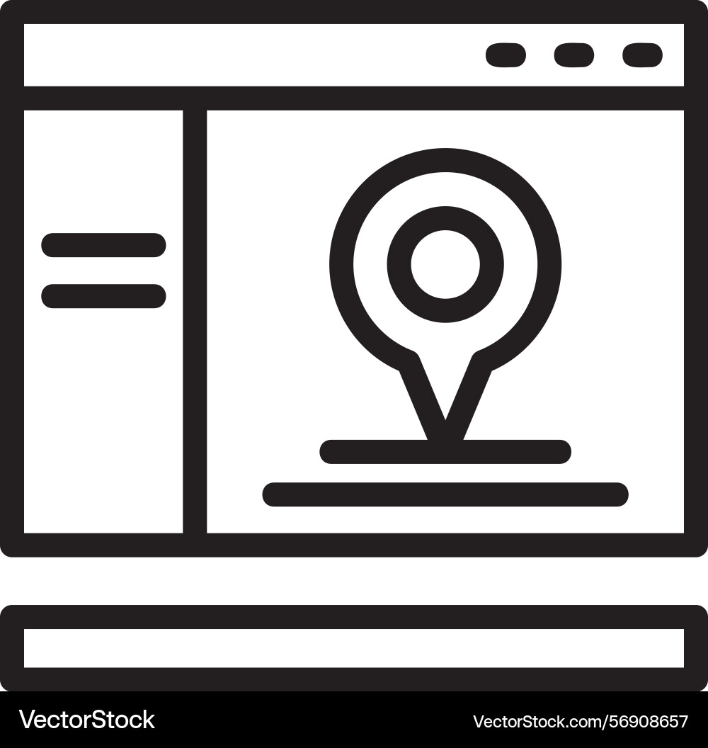 Gps linear style icon design vector image