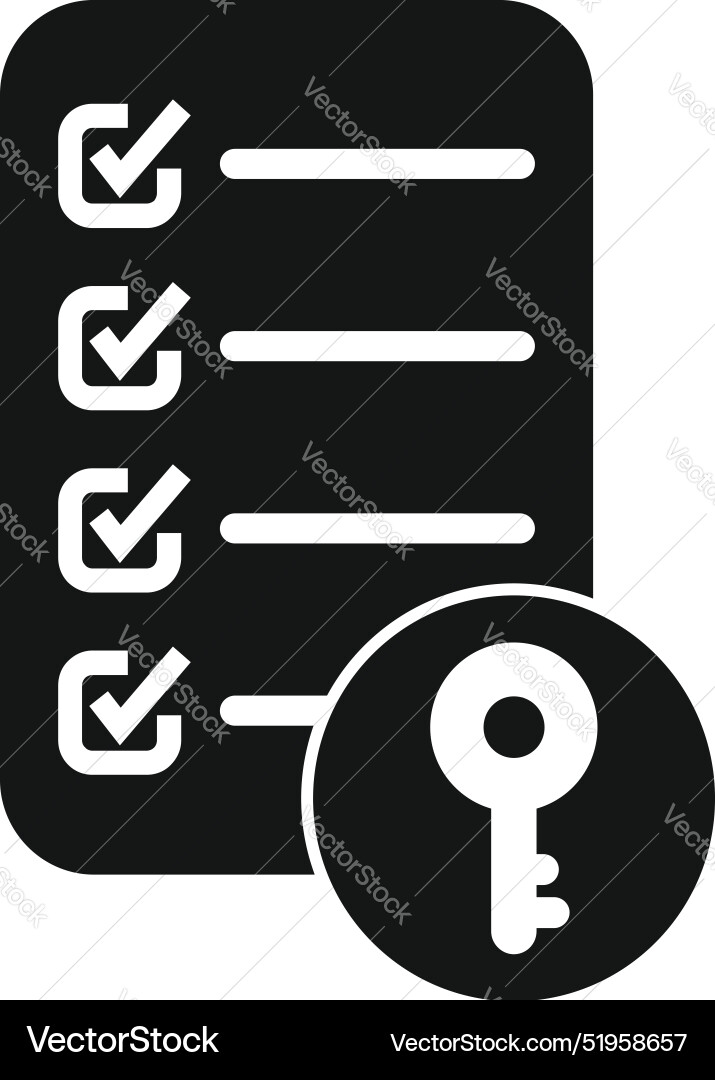 Key access checklist for secure data protection Key access checklist for secure data protection Vector Image