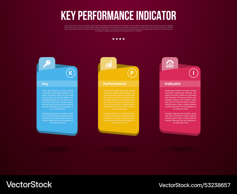 Kpi or key performance indicator infographic Kpi or key performance indicator infographic vector image