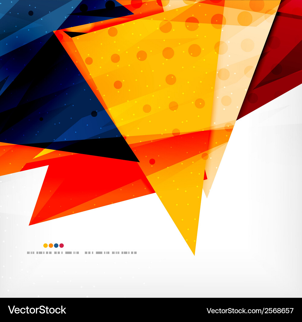Modern 3d glossy overlapping triangles Vector Image