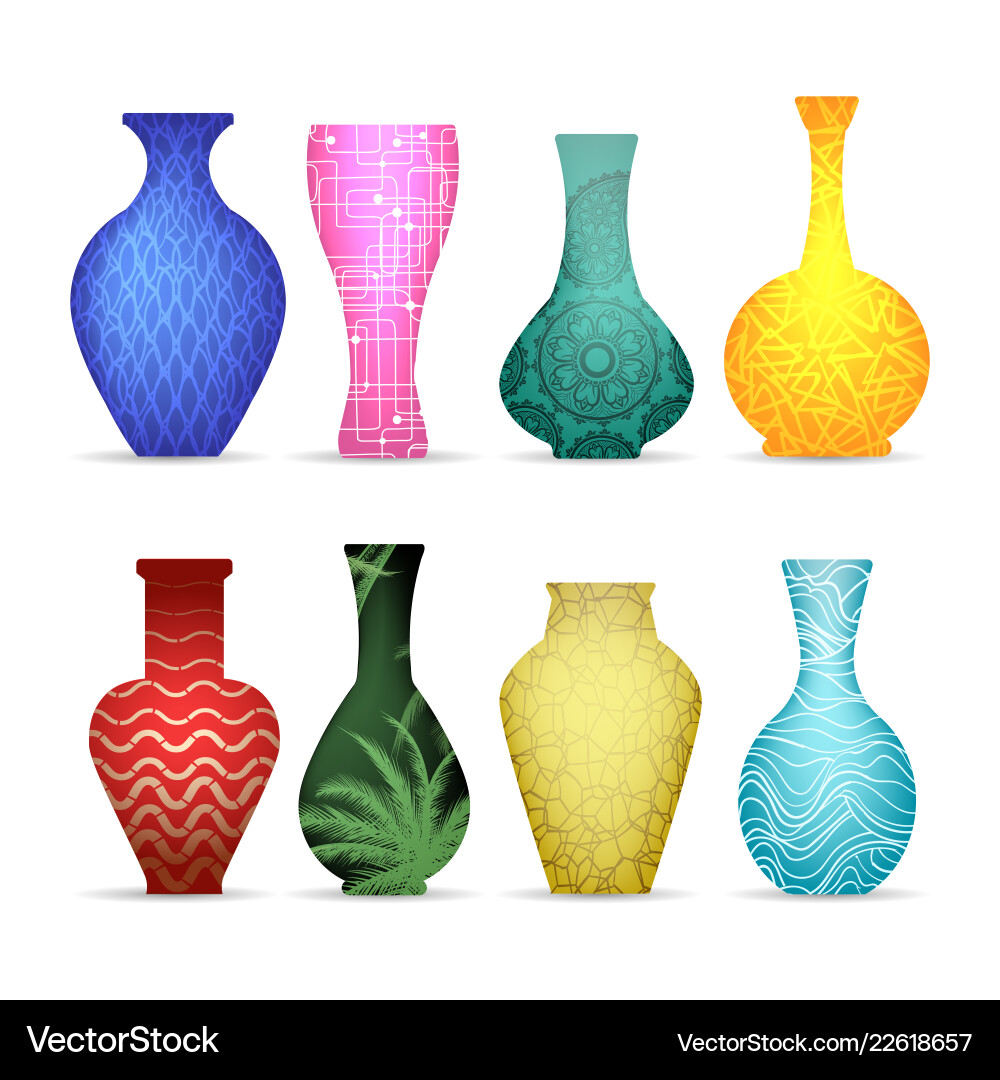 Modern vases collection Modern vases collection vector image