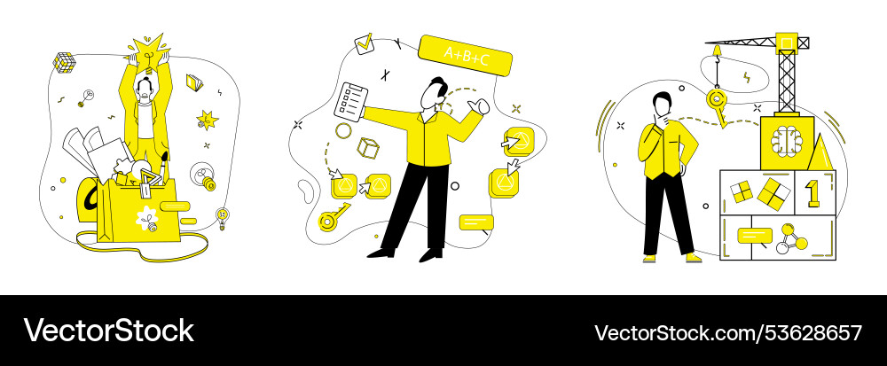 Problem solving progress flourishes where Problem solving progress flourishes where vector image