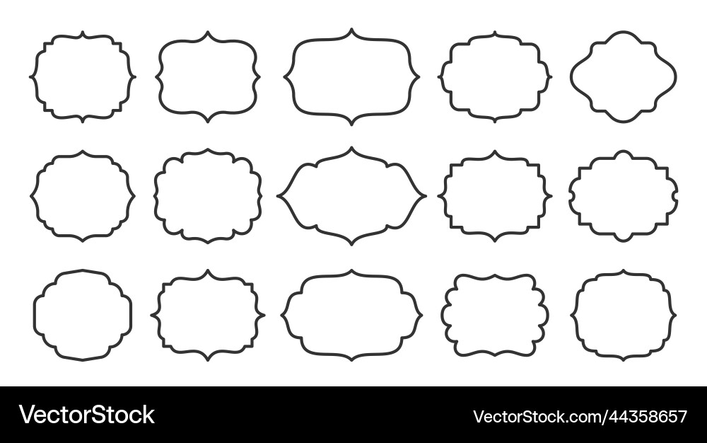Retro Label Collection - Text Frames & Stickers vector image