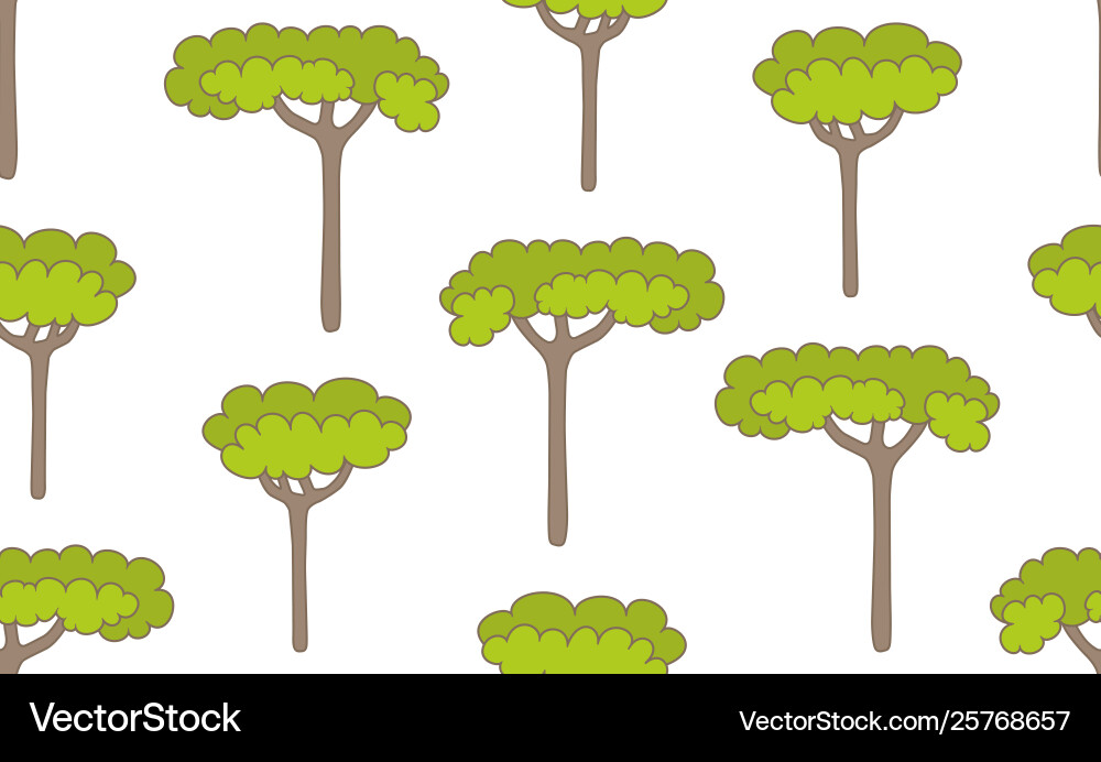 Seamless pattern with trees Vector Image