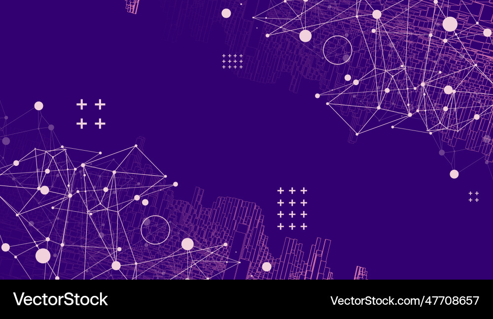 Square pattern wireframe background futuristic Square pattern wireframe background futuristic Vector Image