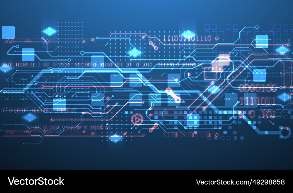 Abstract circuit board on gradient color Abstract circuit board on gradient color vector image