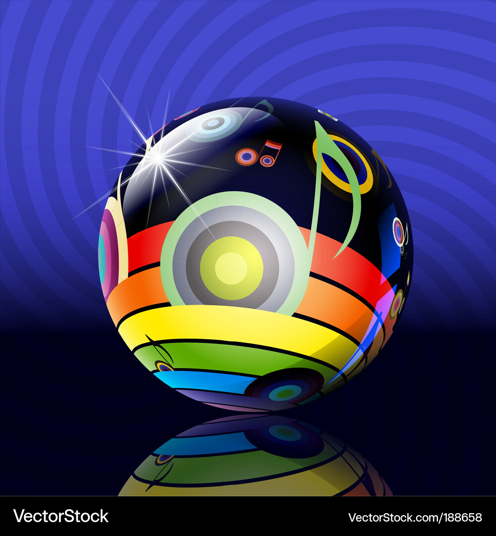 Abstract Musical Ball Vector Image