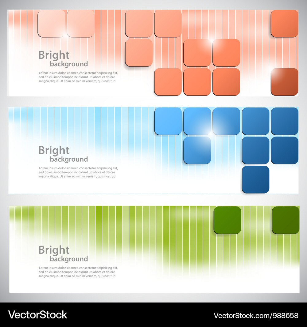 Bright Square Banners Vector Image