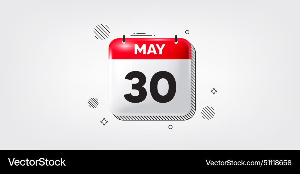 Calendar date 3d icon month event schedule Vector Image
