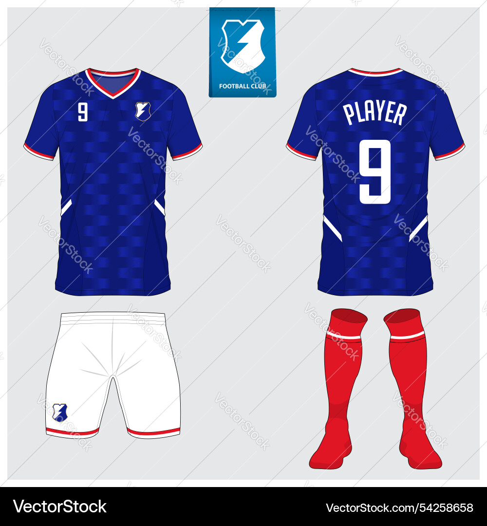 Fußball Trikot oder Fußball-Kit-Mockup-Design Fußball Trikot oder Fußball-Kit-Mockup-Design vektorbild