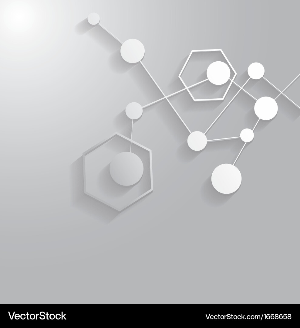 Molecular Network Structure vector image