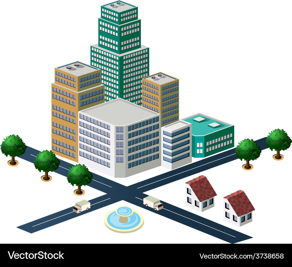 Set of objects vector image