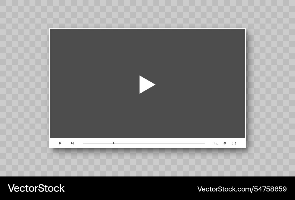 A video player interface template A video player interface template vector image