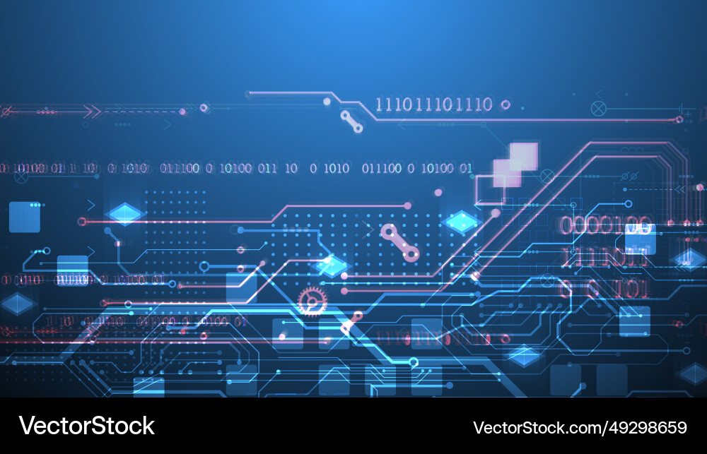 Abstract circuit board on gradient color Abstract circuit board on gradient color vector image