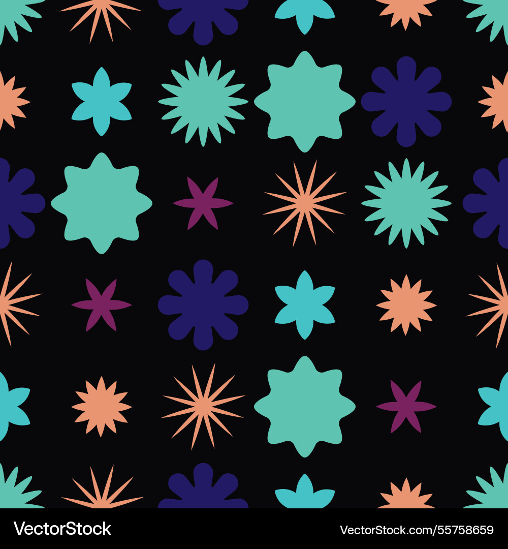 Abstract seamless pattern featuring various Abstract seamless pattern featuring various vector image