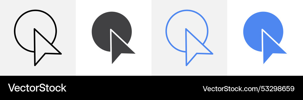 Cersor click icon set verwenden für web ui oder app Cersor click icon set verwenden für web ui oder app vektorbild