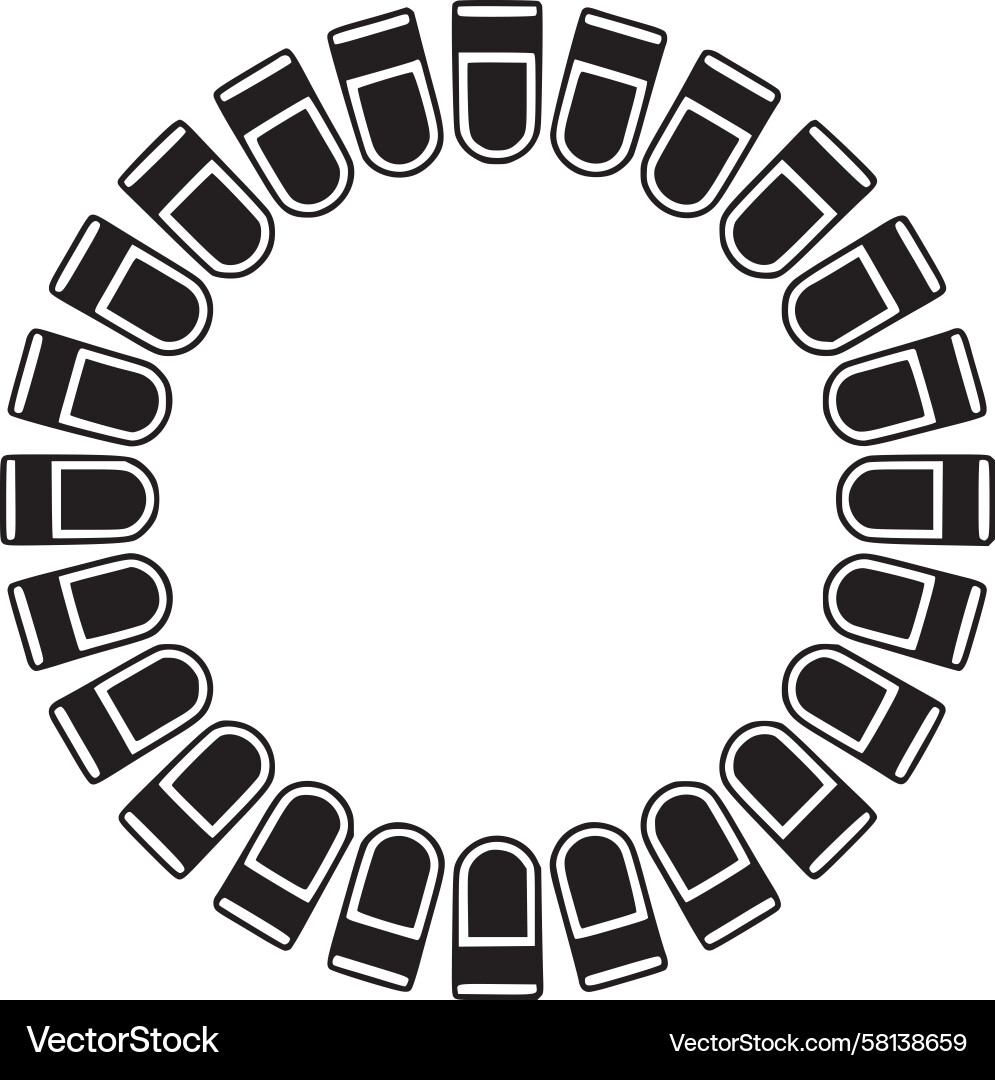 Circular Vehicle Array Vector Image