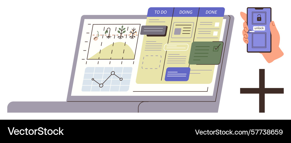 Digital project management with gantt charts task Digital project management with gantt charts task vector image