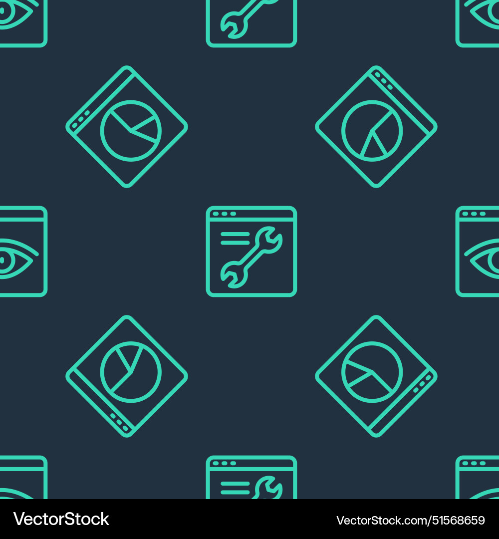 Set line browser setting graph chart infographic Set line browser setting graph chart infographic vector image
